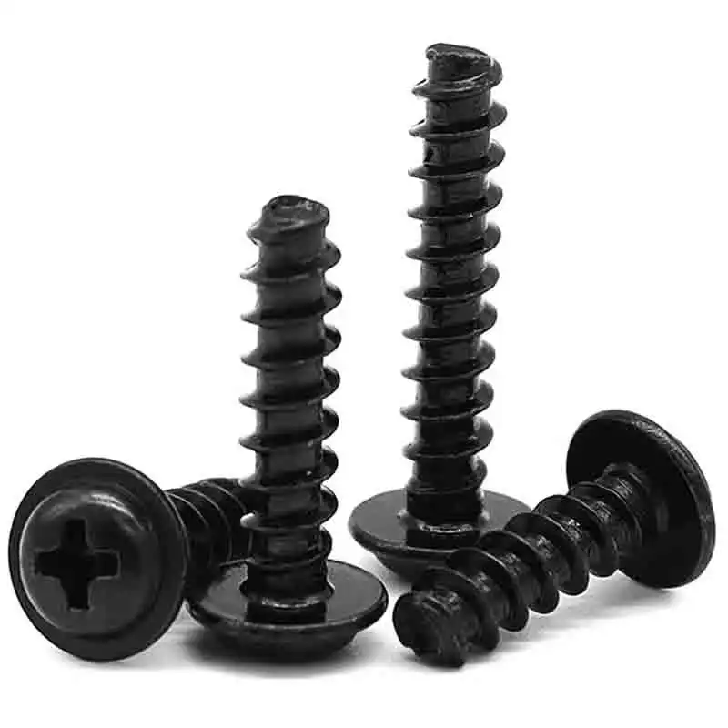 Nickel-plated Alloy Black High Salt Spray PWB Cross Round Head Flush Head Flat Tail Tapping Screw M2 M2.2M2.5M3 M3.5M4 WoodScrew