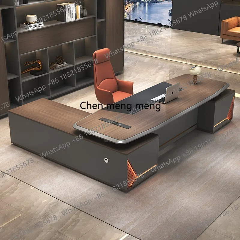

Desk Height Adjustable Boss Table L Mid-century One Action Table Machine Bureaux Gaming Tables Computer Desk With Drawers Desks