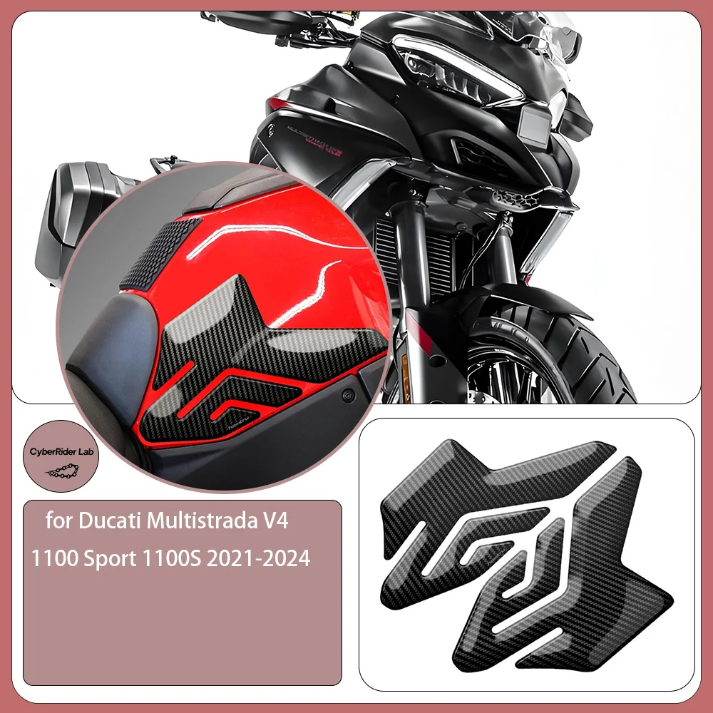 

For Ducati Multistrada V4 1100 2021-2024 Motorcycle Carbon Tank Pad Knee Grip - Back to School Gift for Riders​​