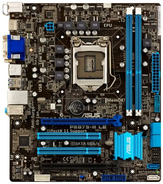 ASUS P8B75-M LE Motherboard LGA 1155 Intel B75 2×DDR3 16GB support Core i3-2130 G2020 3240 2320 3570 3770 G540 cpu Micro ATX