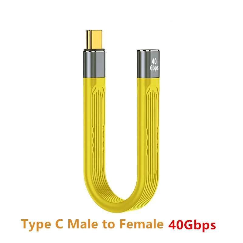 USB 4 Data Cable 40Gbps USB C to Type C Short Cable 10Gbps PD 100W 8K 60Hz for iPhone 15 Pro Max Thunderbolt 3/4 SSD Power Bank