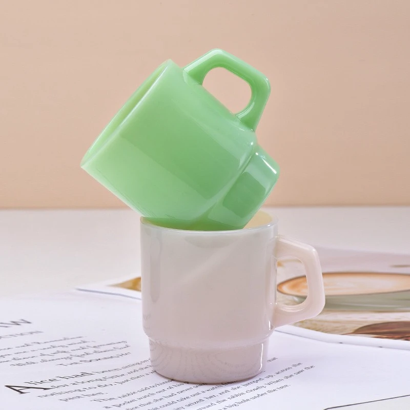 Korean Style Glass Coffee Travel Mug Milk Tea Water Cup Espresso Cups Personalized Milk Jade Mugs Mate Gifts Tableware