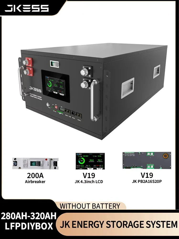 EU Voorraad JKBMS ESS Batterij Kits DIY Lifepo4 51.2V 314AH 16KW Met JK Inverter 16S BMS voor thuis Energieopslag Belastingvrij - afbeelding 2