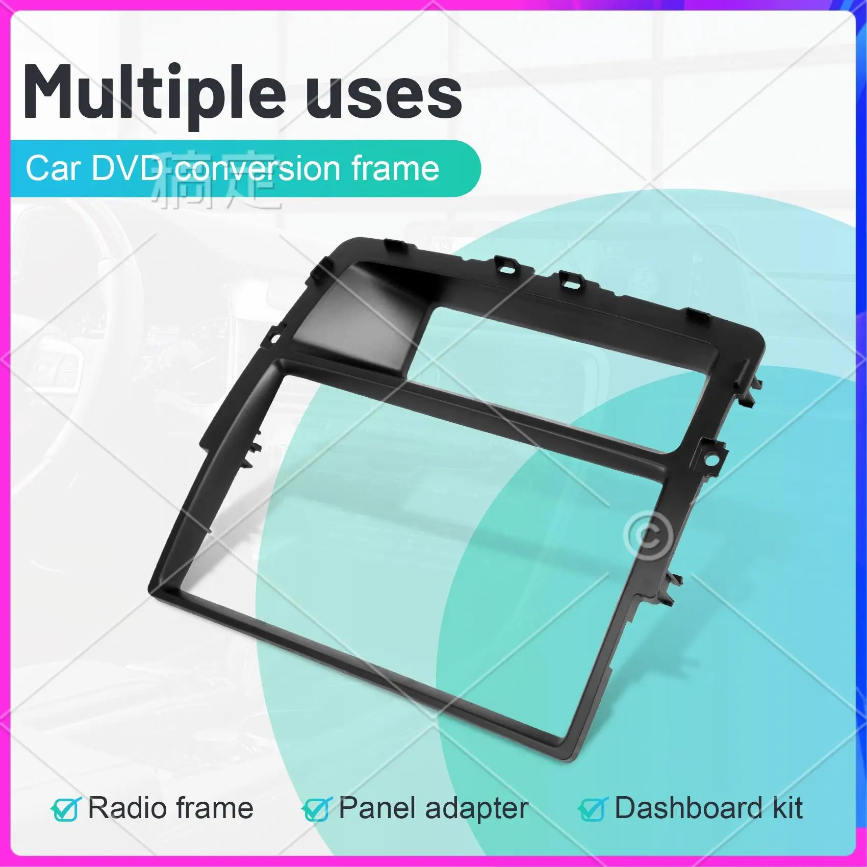 

AR-2 Din Car Radio Fascia For Nissan Primastar Opel Vivaro Renault Trafic II Installation Frame Panel DVD Face Plate Trim