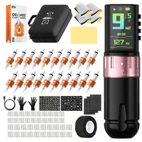 Kit de máquina de tatuaje inalámbrica DM Venom, pantalla a Color de viaje de 2,4-4,2mm, batería de gran capacidad de 2300mAh, pluma de tatuaje eléctrica sin núcleo