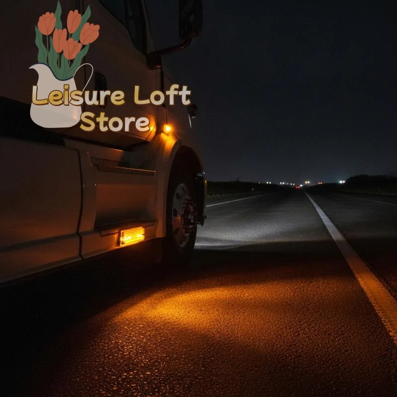 24V LED Truck Side Marker Lights High Brightness Waterproof Shock Resistant for Tractor Semi Truck Long Haul Driving Use