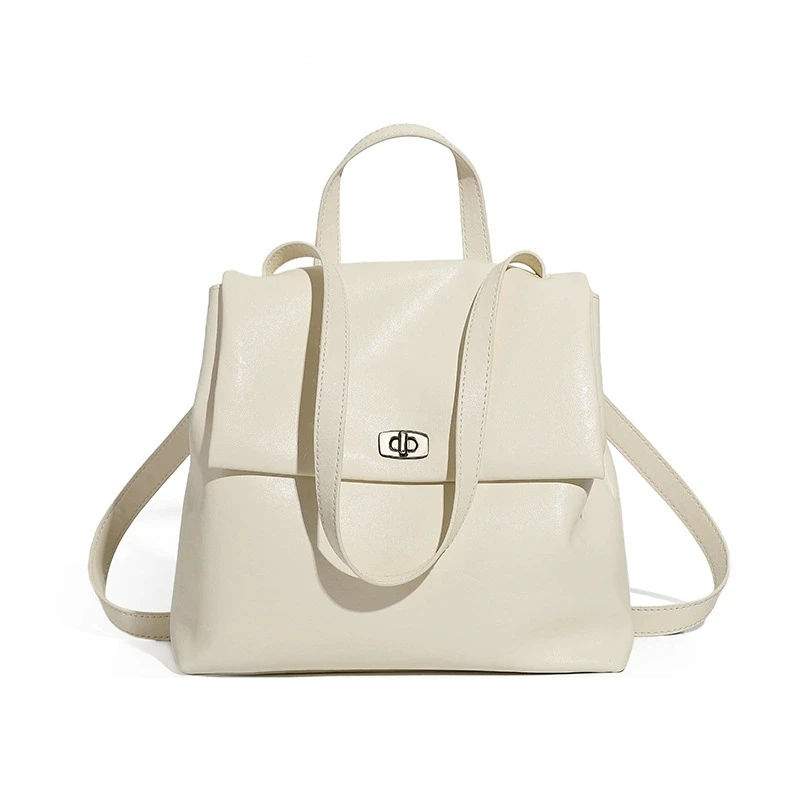 

Multifunctional Genuine Leather Backpack Women Oilwax Cow Leather Tote Bags Fashion Cowhide Shoulder Bag