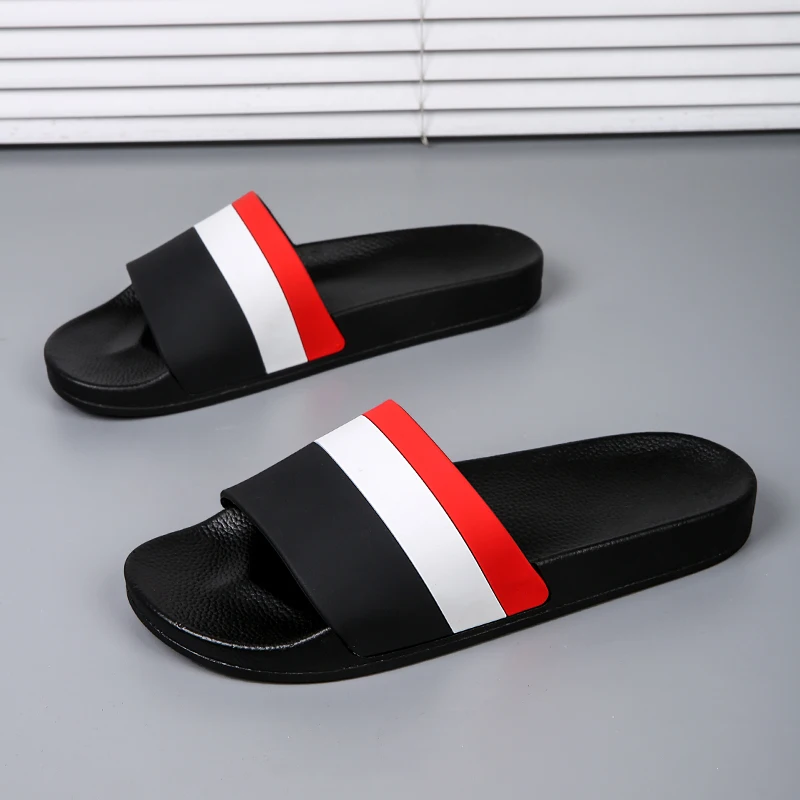 

UNISEX Men Striped Sandals Soft Comfortable Non-Slip Slippers Indoor Outdoor Women Beach Shoes Quick-Dry EVA Platform Light