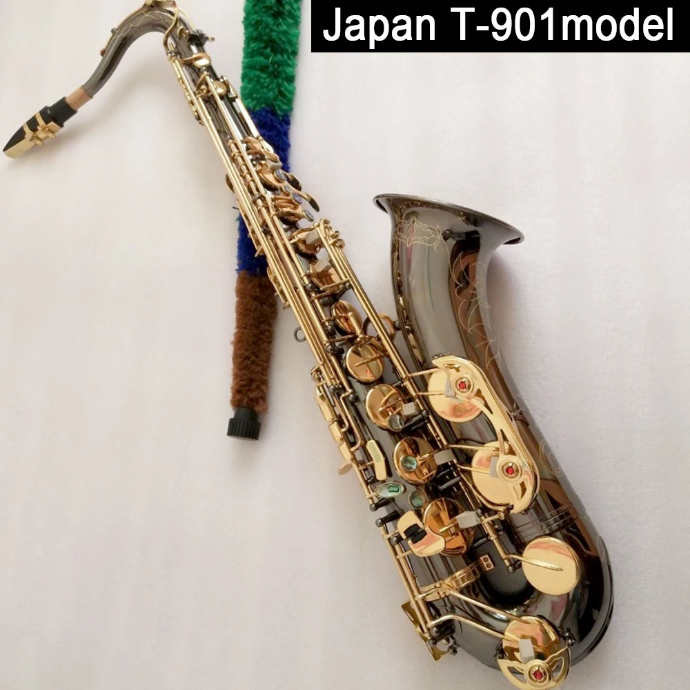 

Japan Brand Tenor Saxophone T-901 Black nickel gold Sax Tenor Musical Instrument with Saxophone Mouthpiece Reed Neck Accessories