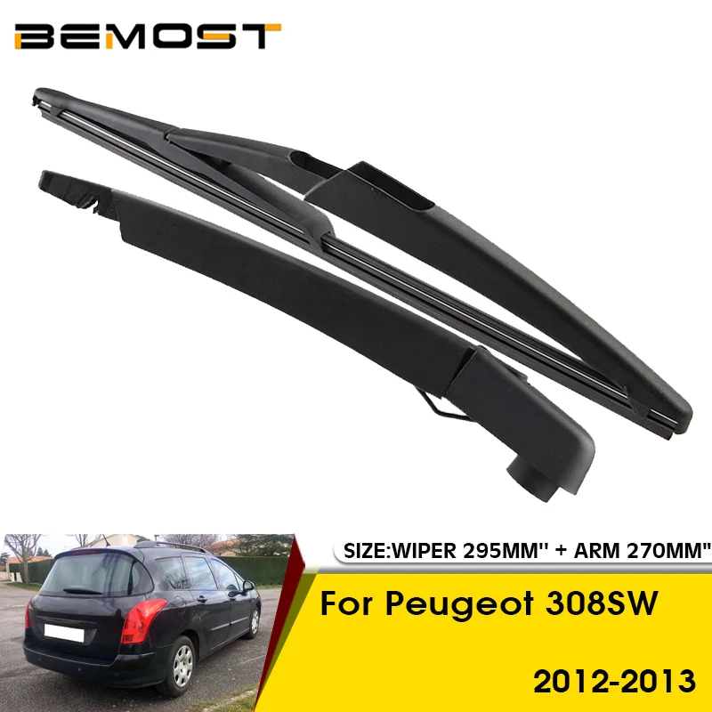 Car Wiper Blade For Peugeot 308SW 2012-2013 Rear Back Windshield Windscreen Rear Wiper 295mm+Arm 270mm Car Accessories