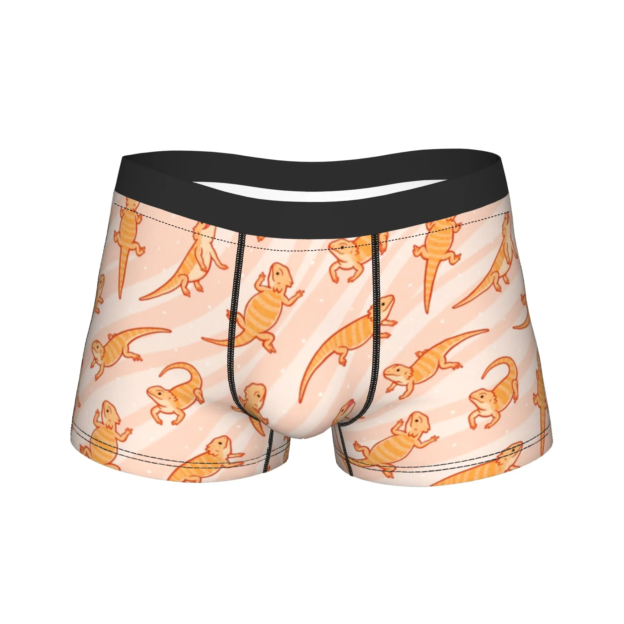 

Мужское длинное нижнее белье с бородами драконов, сексуальные трусы-боксеры с животными, шорты, мужские трусы из полиэстера, M-XXL