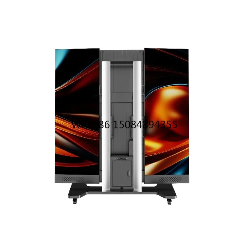 LikeLED Indoor Touchscreen LED Display with Motorized Lift Fold Front Panel for Subway Digital Signage Floor Standing