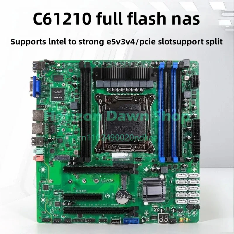 C612 Nas Black Synology NAS Soft Router Industrial Control Computer Motherboard X99 Split Storage Server 10 Disk Position
