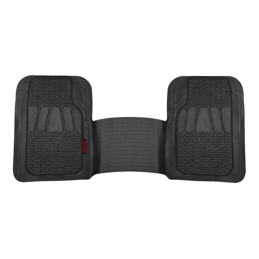 

Motor Trend WingRunner Heavy Duty Rubber Rear Floor Mat Liner, TrimtoFit Back Row NonSlip All Weather Interior Protection Univer