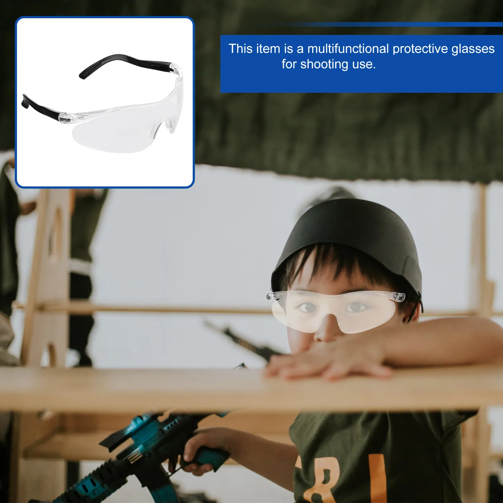 

2 шт. детские защитные очки из пластика, легкие и прочные, для стрельбы и спорта