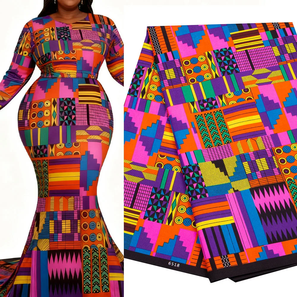 

6 Yards African Wax Lace Cloth for Wedding, Bridal Party Gowns, Elegant Traditional Ankara Lace Fabric