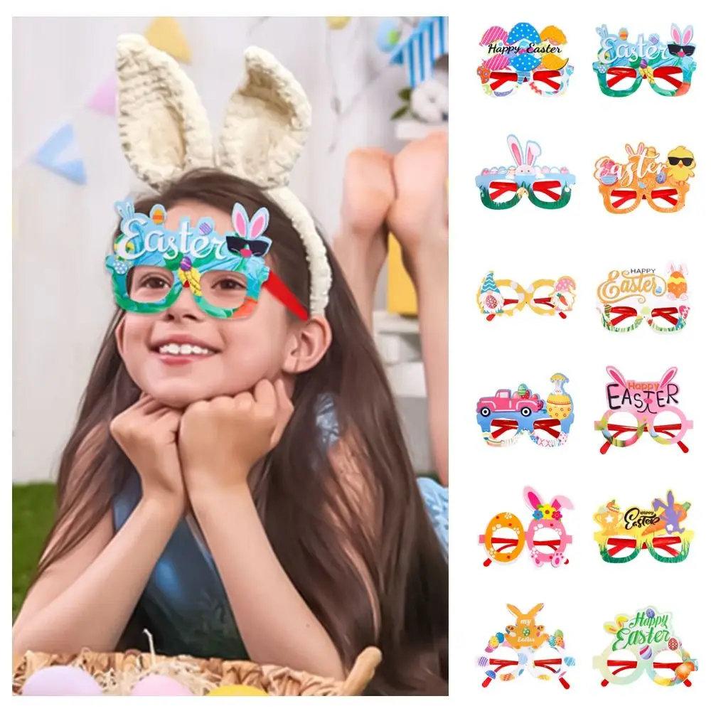 

Easter Glasses Toy Easter Egg Eyeglasses Easter Bunny Party Glasses Painted Eggshell Photo Prop Easter Rabbit Creative Eyewear