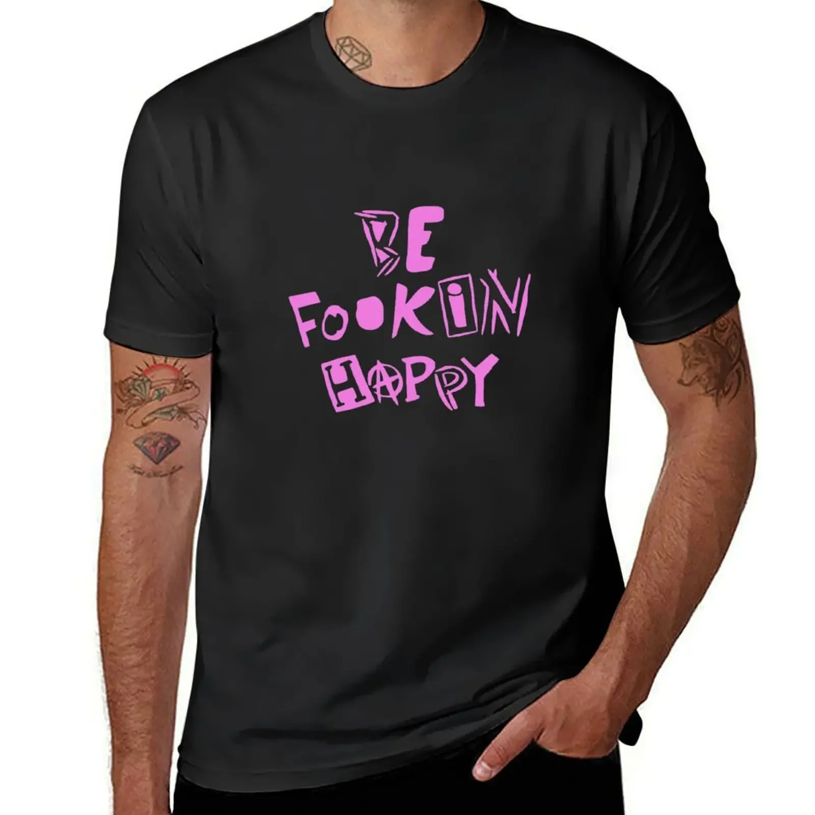 YungBlud Be Fookin Happy T-Shirt graphic t shirt vintage new edition mens clothes