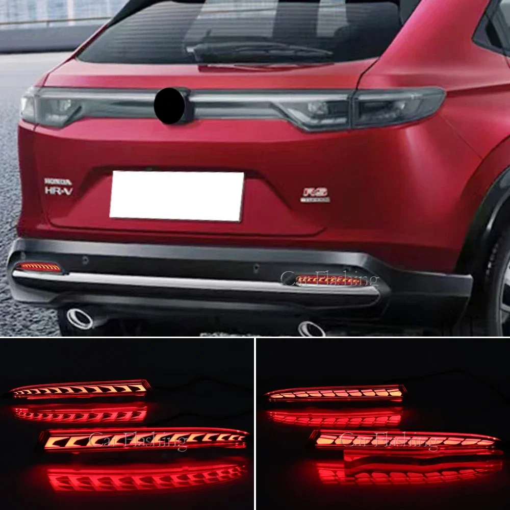 

New！ CSCSNL 2PCS LED rear Light For Honda HR-V HRV RS 2022 2023 Brake Light Dynamic Turn Signal Reflector Taillight Light Fog la