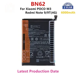 Brand New BN62 6000mAh Batteria Per Xiaomi POCO M3 Redmi Nota 9 4G Redmi 9T 4G Batterie di Ricambio Del Telefono