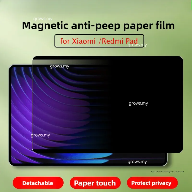 

For Xiaomi Pad 7 Pro 11.2 Pad5 6 6S Poco Pad Redmi Pad Pro 5G 12.1 11 8.7 Pad10.61 Magnetic Removable Reusable Anti-peep Film