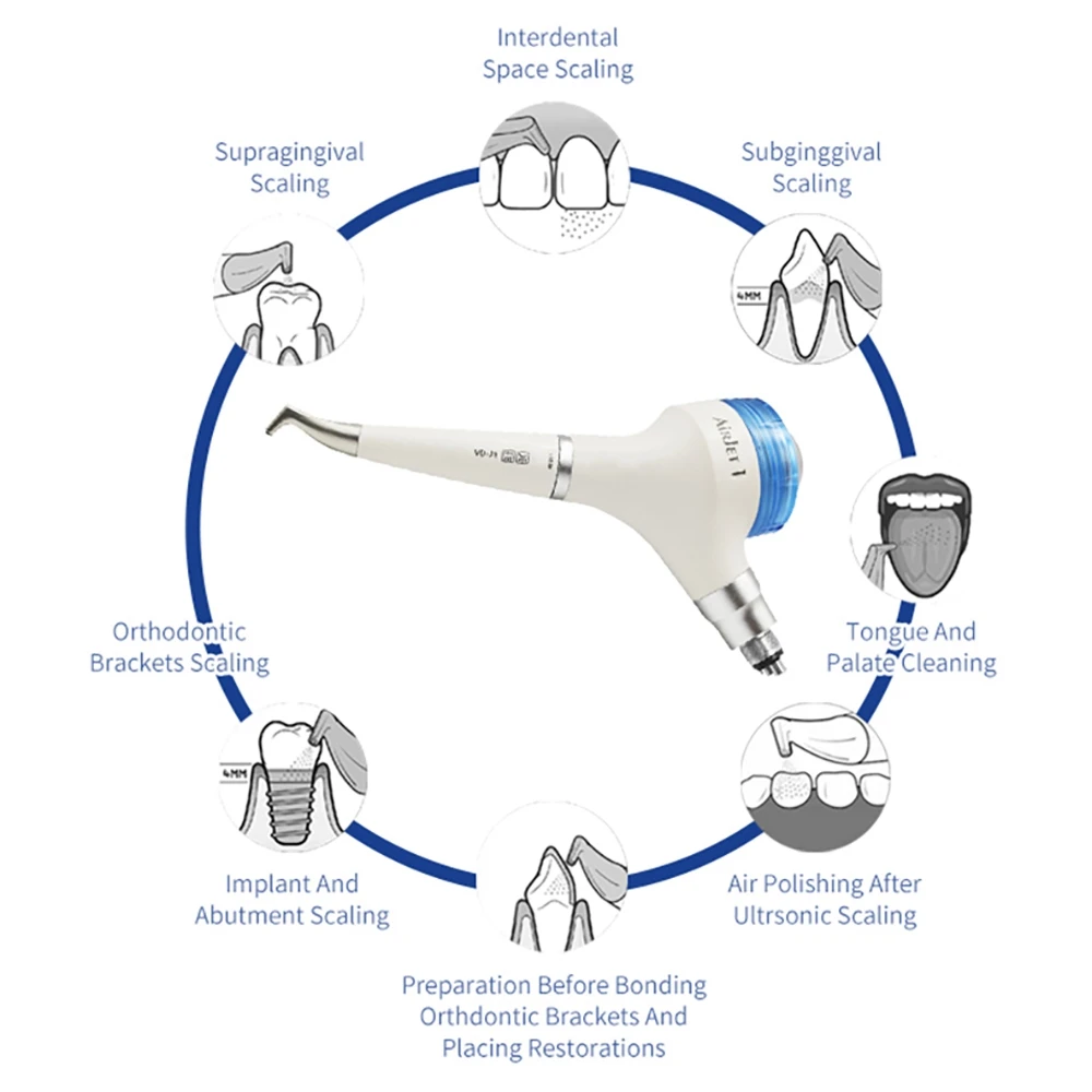 

Dental Air Flow Prophy Jet Airjet 1/1S Air Polisher Sandblaster Teeth Polishing Handpiece Hygiene Prophy Jet Machine