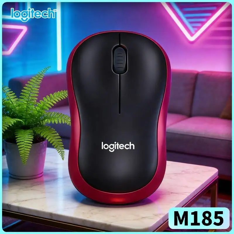 Logitech M185 Mouse-SensorClear 1000 DPI 2.4GHz 10m Range 12-Month Battery Nano Receiver Plug&Play Office Tool