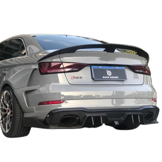 

Комплект кузова из углеродного волокна для Audi A3 S3 RS3, материал из углеродного волокна A3 S3 RS3, задний диффузор из углеродного волокна