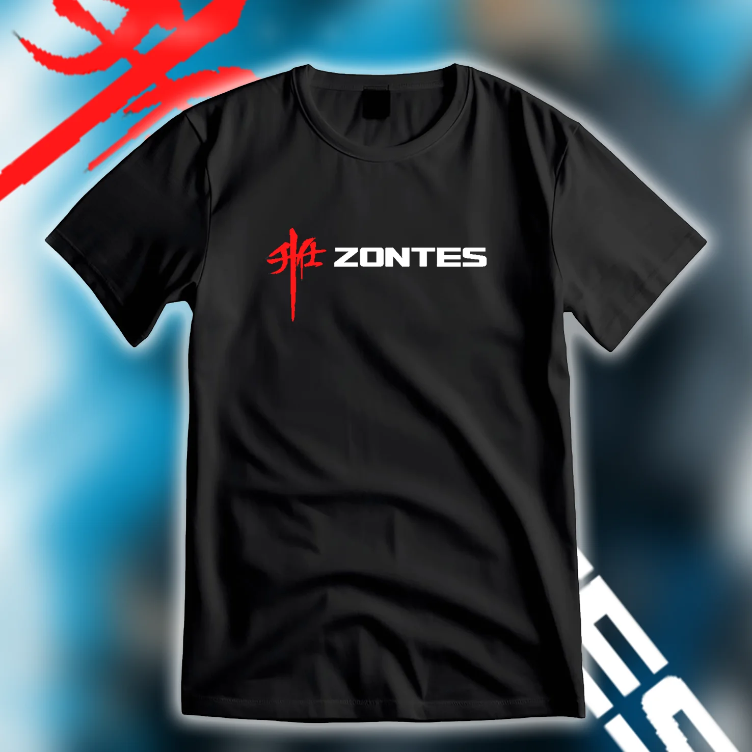 

Весенне-осенняя рубашка из чистого хлопка с буквенным принтом Zonte для мужчин и женщин с такими же аксессуарами, футболка с короткими рукавами