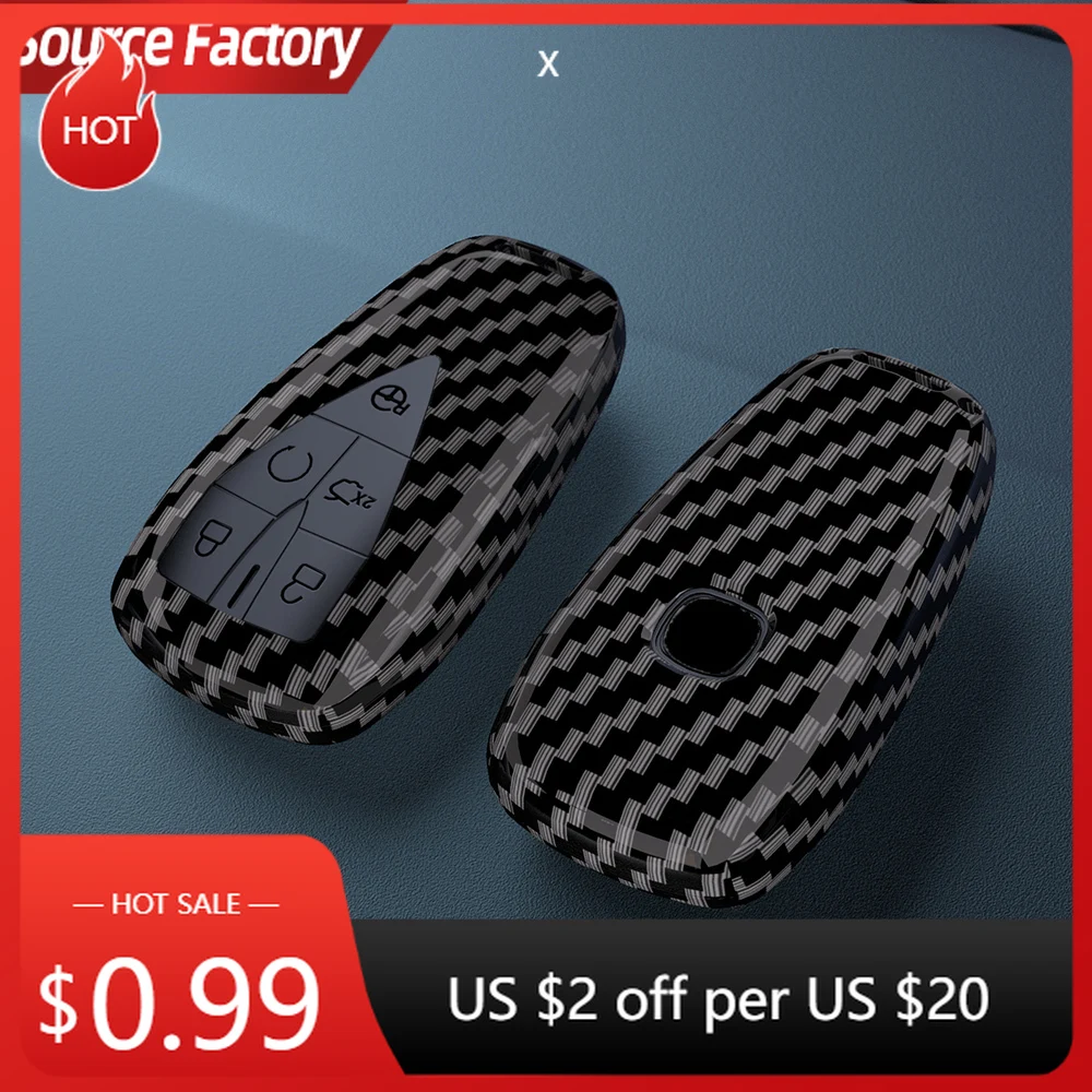 

Car Stickers ABS Carbon Fiber Car Key Case Cover Shell For Changan UNIT UNIK CS35PLUS CS55 PLUS CS75 PLUS Oshan X7 X5 Car A