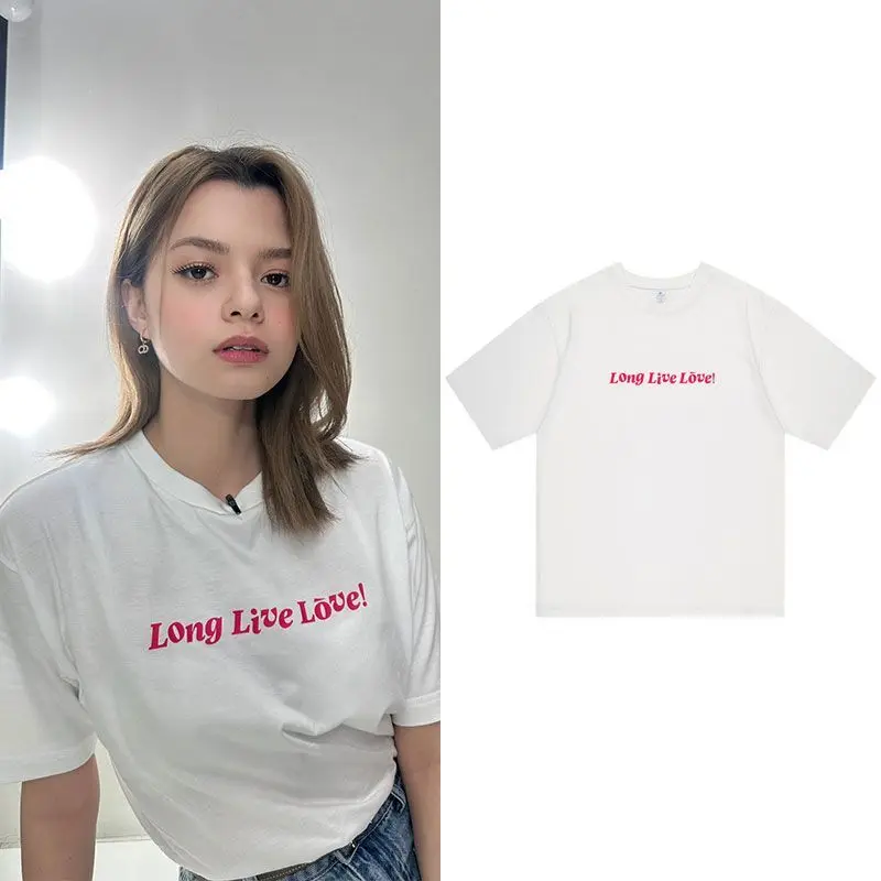 New Thailand Stars Drama GAPtheseries Freen Becky FreenBecky Costume casual loose student short-sleeved t-shirt Gift