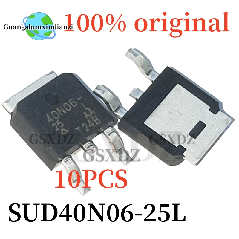 Nuevo 40n06-25 SUD40N06-25L sud40n06 to-252 n-Kanal 60-v (D-S), mosfet 175 _ c, nivel lógico, envío rápido, 10 unidades