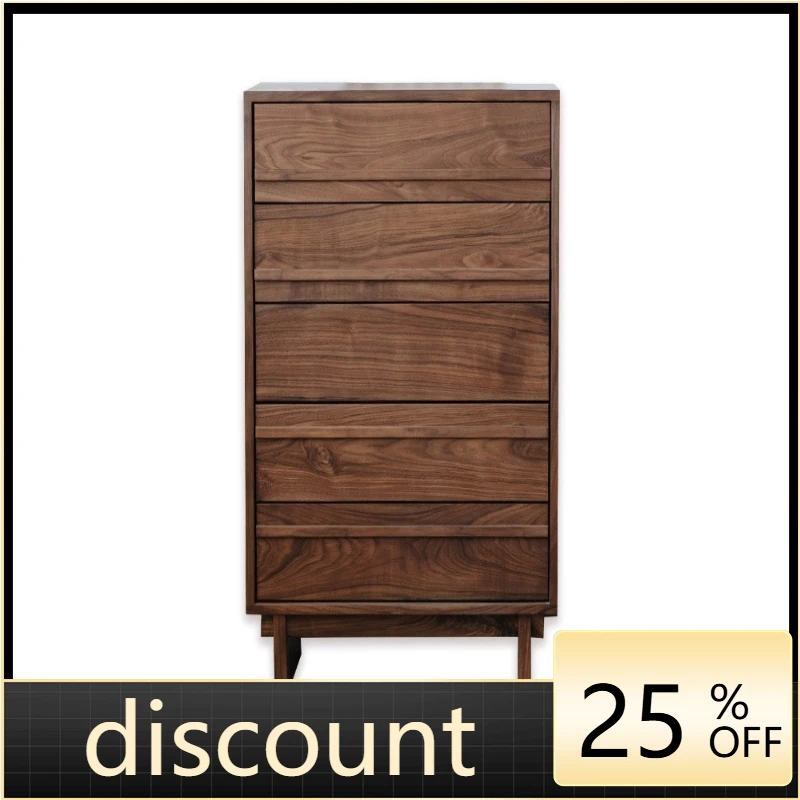 

LMM black walnut solid wood chest cabinet living room bedroom home locker