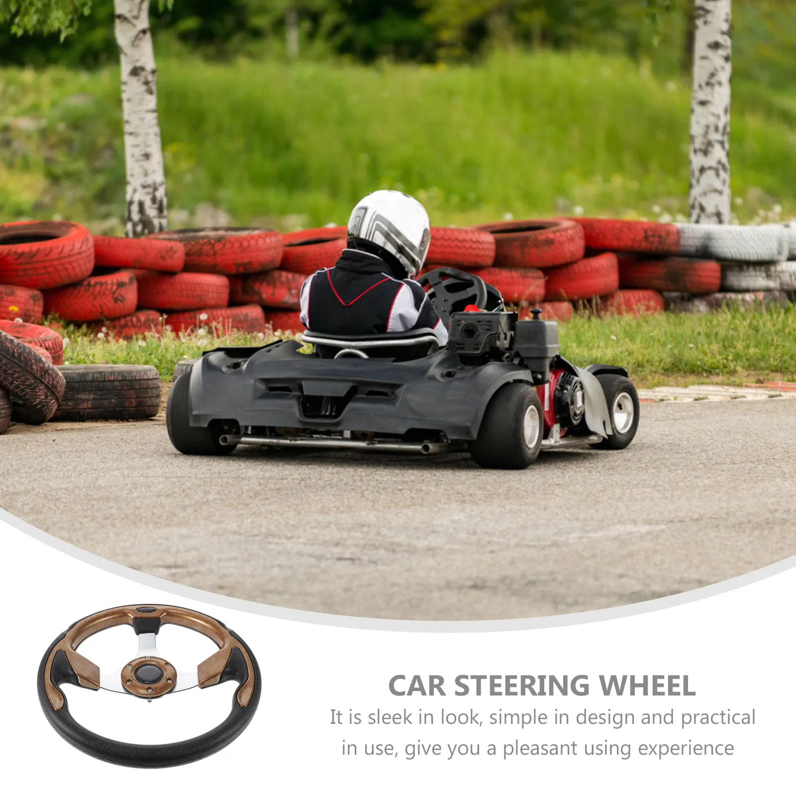 

Модифицированный гоночный руль, универсальная замена автомобильного руля, высокопрочный гоночный руль для интерьера автомобиля, удобный захват