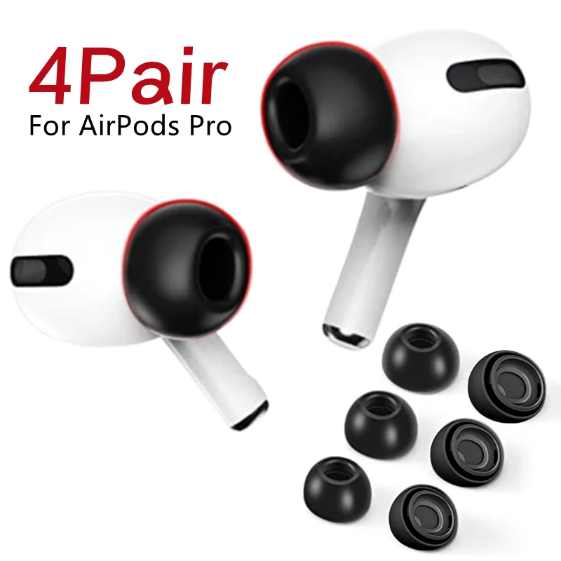 Para airpods pro 1/2 gen macio silicone pontas de ouvido protetora fones de ouvido capa substituição almofadas para apple air pods pro acessórios