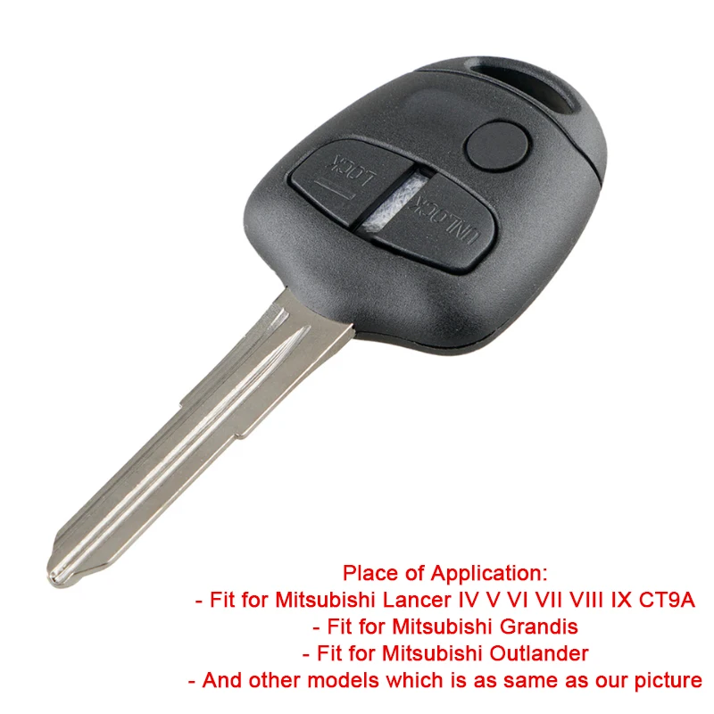 2 / 3 Buttons Car Remote Key Shell Case Fit for Mitsubishi with MIT11 / MIT8 Blade