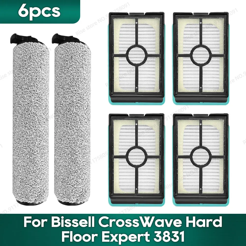 

Compatible for Bissell CrossWave Hard Floor Expert 3831 Roller Brush Hepa Filter Replacement Parts Accessories