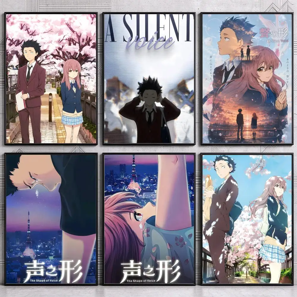 Collector Retro Animation Anime Art Fanart A Silent Voice Poster Modern Wall Art Bedroom Living Room Print Unframed