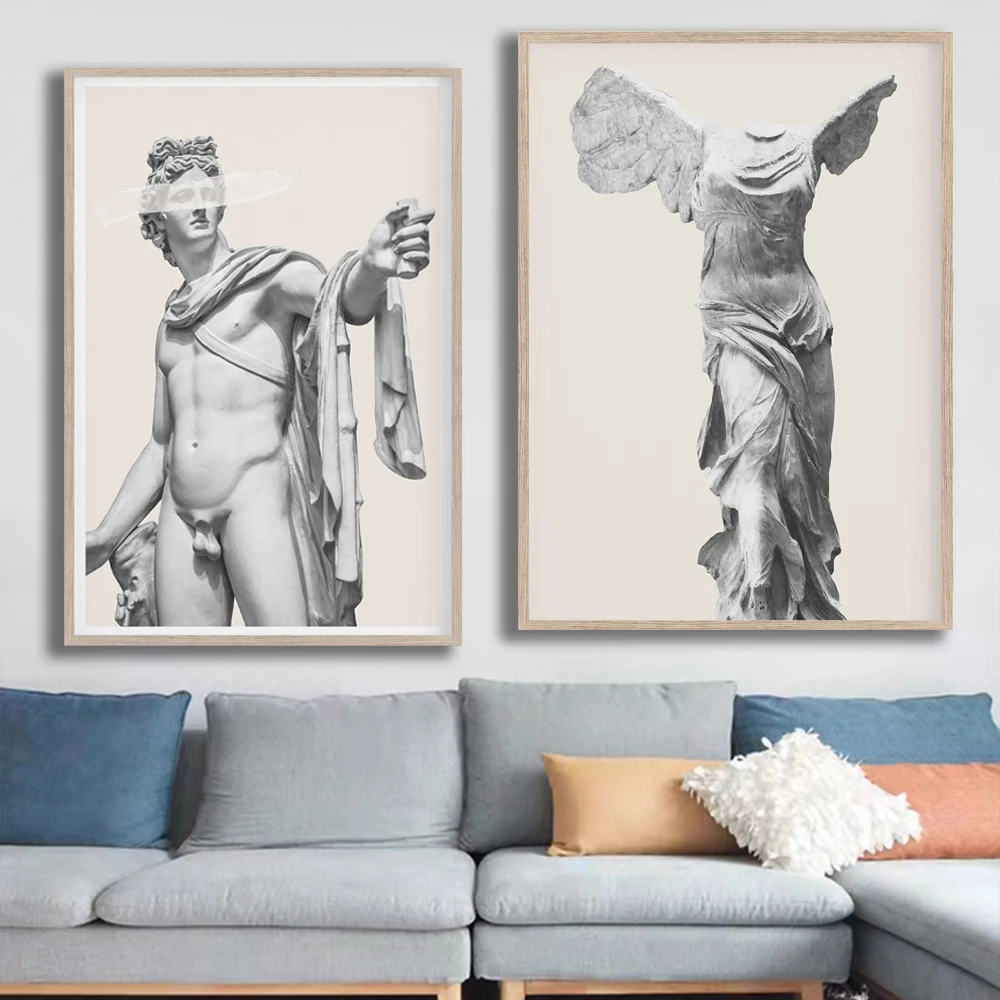 

David Statue Poster Sculpture Rome Statue Art Canvas Print Painting Greek Mythology Art Picture Aesthetic Room Decor Living Room