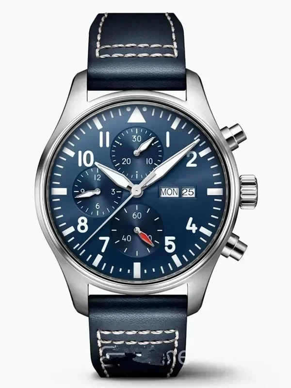 2025vip gloednieuw automatisch mechanisch herenhorloge roestvrij staal grote piloten Le Petit Prince blauw bruin lederen horloges