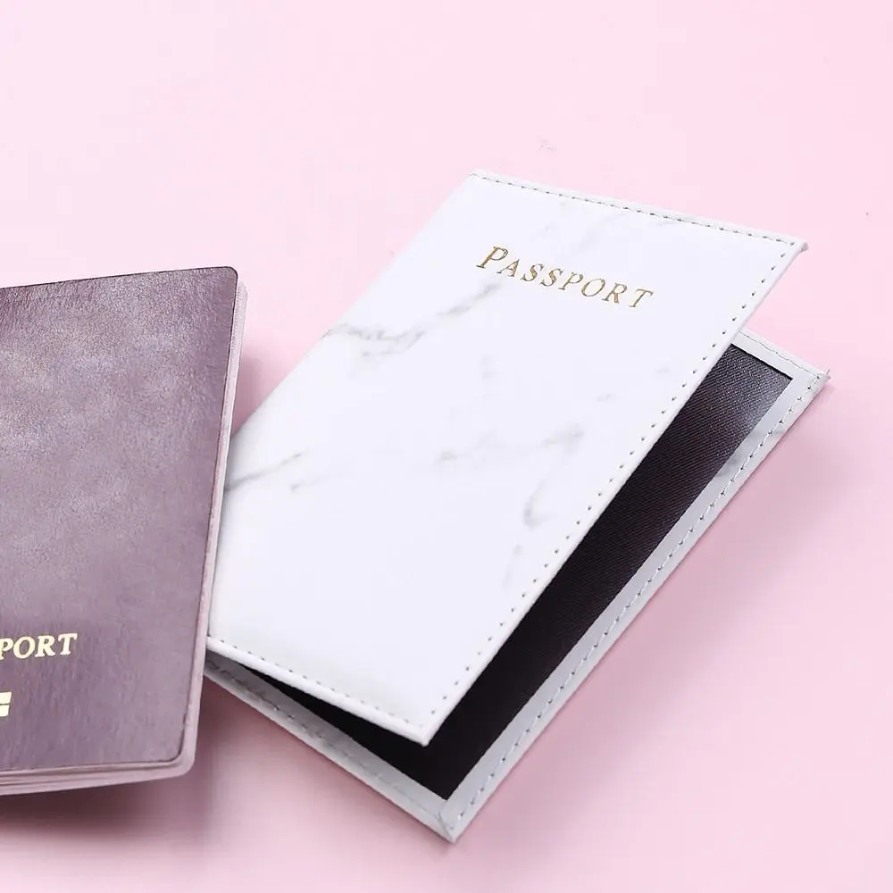 2Pcs/Set Leather Passport Cover Portable Universal Men Women Credit Card Holder Travel Luggage Tag Fashion Passport Holder