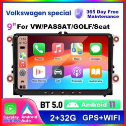 Carplay Radio samochodowe z androidem GPS WIFI dla VW POLO GOLF 5 6 PASSAT B6 JETTA TIGUAN TOURAN SHARAN SCIROCCO CADDY Seat Audio Stereo