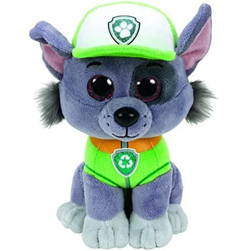 23cm Paw Patrol Cute Cartoon Dog Plush Dolls Soft Stuffed Plush Pendant Toys Chase Marshall Rocky Skye Rubble Kids Birthday Gift