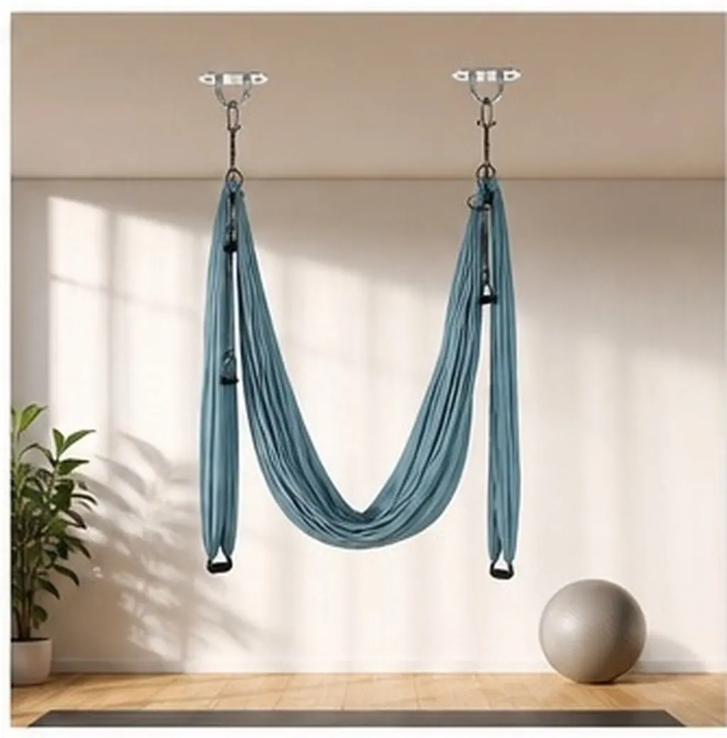 4Sets Heavy Duty Hammock Mount Kit Marine Steel Hook Pad Eye Plate Stainless Steel Ceiling Wall Anchor for Yoga Swing Boat