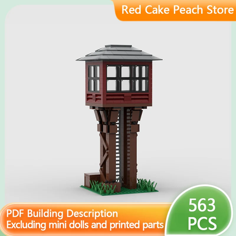 

City Street View Model MOC Building Bricks Elevated Gate Tower Modular Technology Children Holiday Gifts Assemble Toys Suit