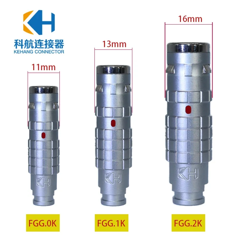 High Strength Waterproof Connectors Compatible with LEMO ODU FGG.0K 1K 2K - Perfect for Medical Equipment