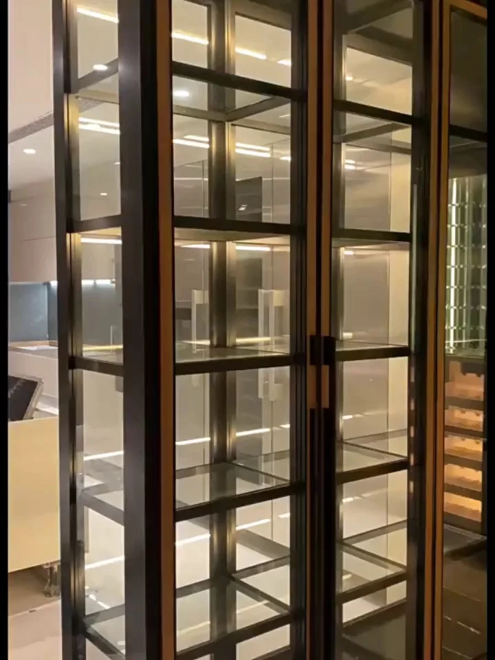 

Stainless steel refrigeration constant temperature wine cabinet glass display cabinet red wine cabinet villa wine cabinet custom