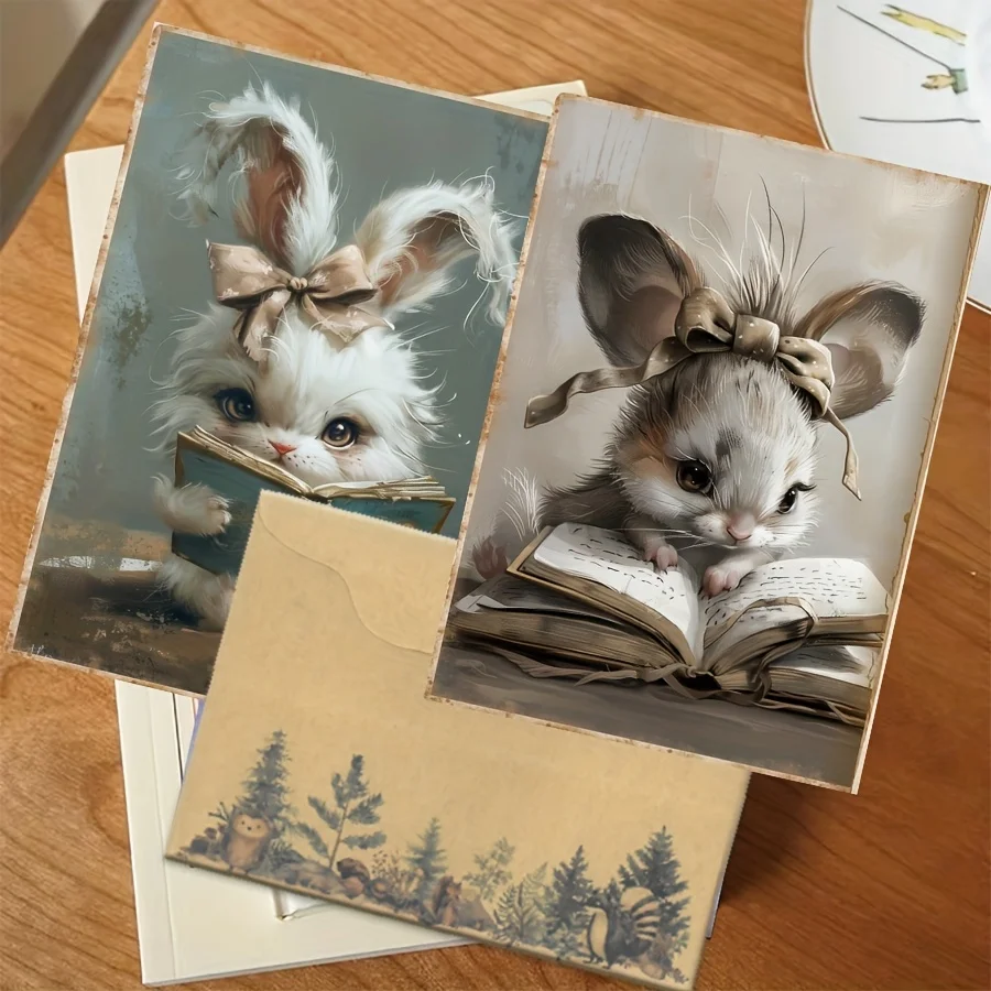 JAIIMAN 50-teiliges Kartenaufkleber- und Umschlagset, für Feiertagsflaggen-DIY, Albumdekoration, Grußkarte, Scrapbooking, Postkarten, Papierhandwerk – Detail 3