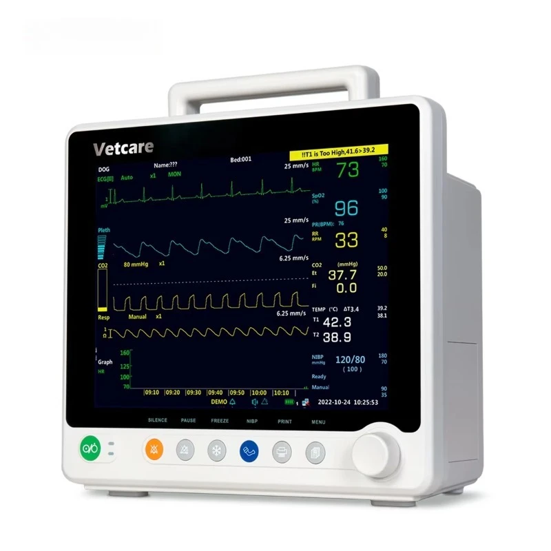 Mnvet-20 series multi-parameter animal with 12.1 inch high definition LCD touch screen veterinary medical equipm