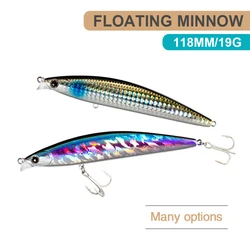 11.8cm 19g Fishing Lure Minnow Wobbler 118F Long Casting Floating Artificial Hard Bait Seawater Fishing Jerkbait Sea Bass MN683